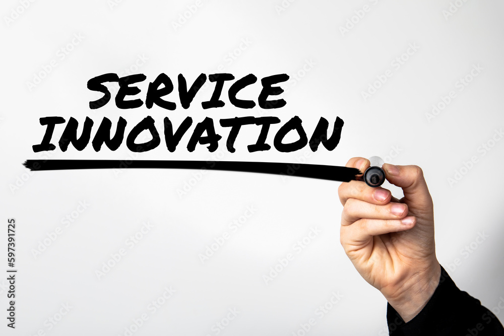 Canvas Prints service innovation. text and a black marker on the screen