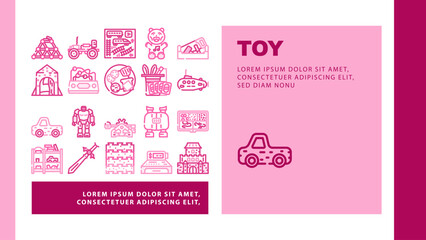 toy child baby play icons set vector