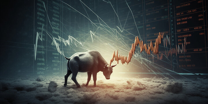 Bulle an der B&ouml;rse Bullenmarkt Aufschwung, ai, generativ