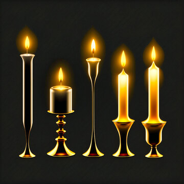 set of candles generative Ai