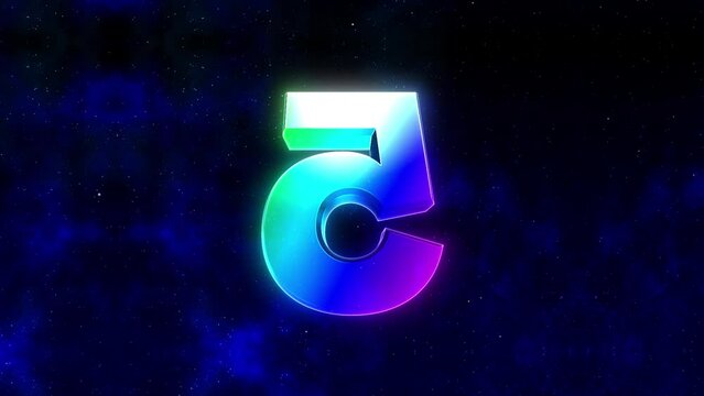 カウントダウン　数字　宇宙