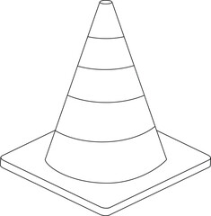 Traffic cone vector eps 10