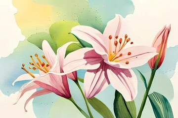 Lovely Lilies: Watercolor Textures Set