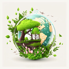 Erath Day Concept, World Environment Day, Generative Ai 