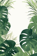 monstera leaf design for invites