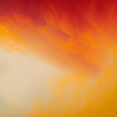 Fog texture. Colored haze. A mixture of colors and water. Mysterious stormy sky. Yellow and red glowing fog cloud wave abstract art background with free space.
