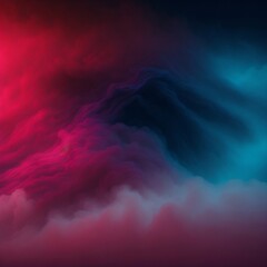 Fog texture. Colored haze. A mixture of colors and water. Mysterious stormy sky. Crimson and blue glowing foggy cloud wave abstract art background with free space.