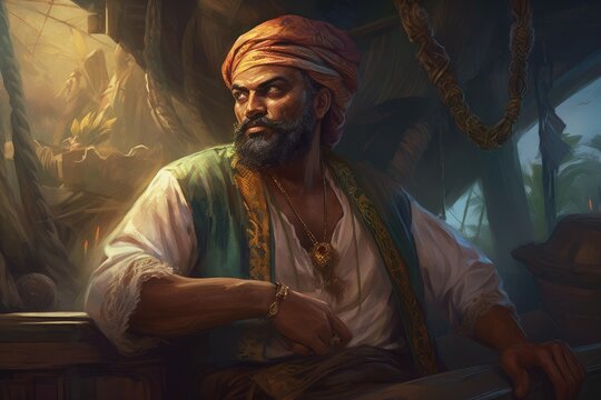 Sinbad portrait. Generate Ai