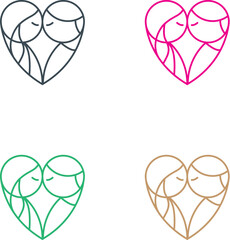 Man Love Woman Line Logo