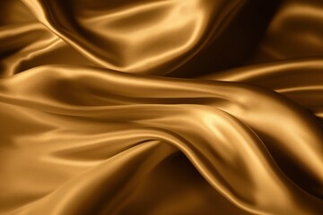 Obraz premium Abstract Background with 3D Wave Bright Gold and Purple Gradient Silk Fabric generative ai