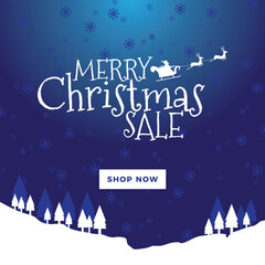 merry christmas card with tree