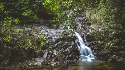 Naklejka na ściany i meble a beautiful waterfall in Siu Chik Sha , TKO