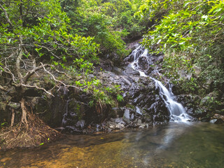 a beautiful waterfall in Siu Chik Sha , TKO