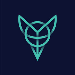 Minimal Animal Fox Logo Icon Line Modern