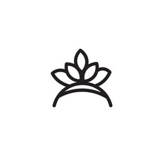 Band Crowns Dress Outline Icon