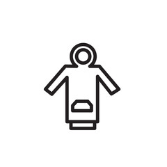 Fashion Hoodie Jacket Outline Icon