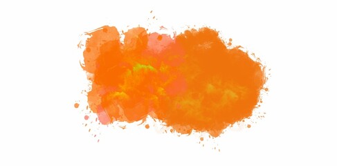orange watercolor splashes