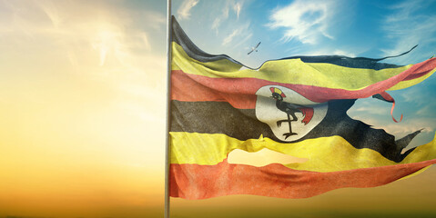 Uganda Flag, Uganda, Republic of Uganda - Wartime Flags