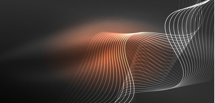 Abstract background neon wave. Hi-tech design for wallpaper, banner, background, landing page, wall art, invitation, prints, posters