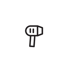 Dryer Hair Hot Outline Icon