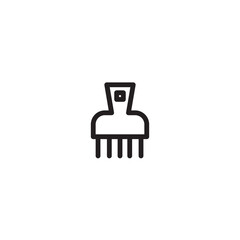 Hair Barber Comb Outline Icon