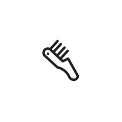 Hair Barber Comb Outline Icon