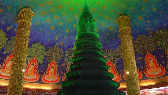 Bangkok,Thailand - January 2023: Thailand's Most Unique Temple: Wat Pak Nam Phasi Charoen.