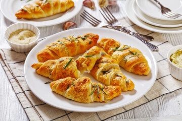savory crescent rolls with melted cheese filling