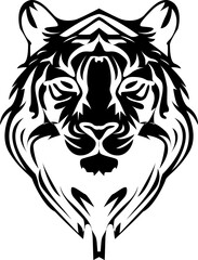 Tiger head silhoute logo vector