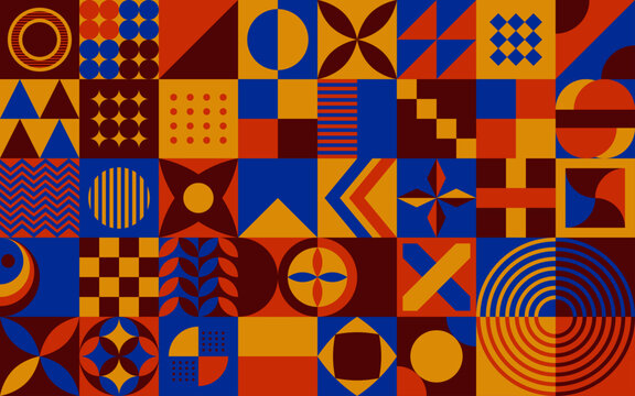 Dia de la Afrocolombianidad Abstract Background vector illustration. May 21 Afro-Colombian Day annual commemoration Colombia. Horizontal banner Neo Geometric pattern. Website header, social media post - Powered by Adobe
