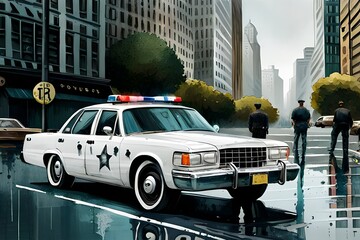 Polizeiauto in New York im Einsatz
