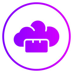 cloud data gradient icon