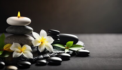Fototapeta na wymiar Abstract zen relax aromatheraphy massage background, Generative AI