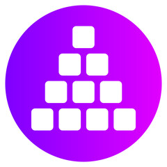 unstructured data gradient icon