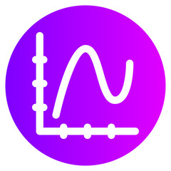 wave chart gradient icon