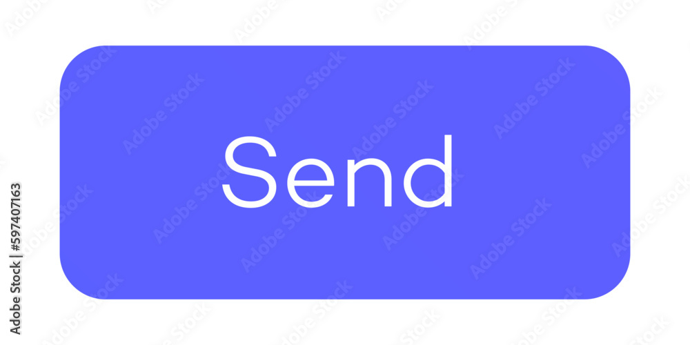 Canvas Prints send button vector blue color isolated on background for phone, website. email interface, mock up, i