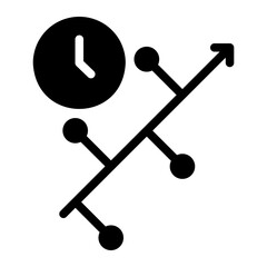 timeline glyph icon