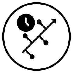 timeline glyph icon