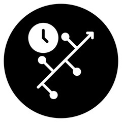 timeline glyph icon