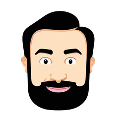 man face with a smile