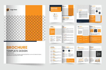 Vector brochure template design and company brochure template yellow layout design