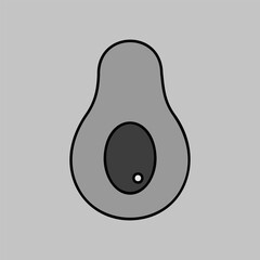 Avocado tropical fruit vector icon