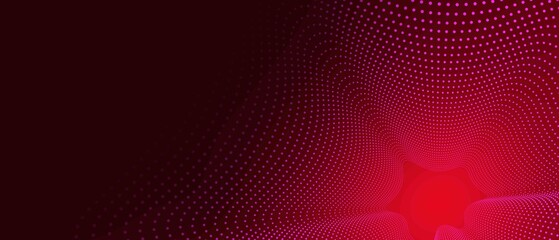 Obraz premium Abstract technology red circle wave