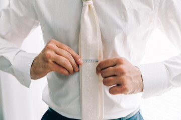 businessman holding a rope