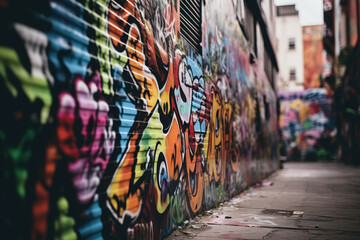 Fototapeta na wymiar graffiti on a street wall