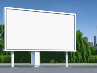 Fototapeta premium blank billboard of blue sky generated Ai 
