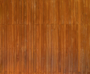 Obraz premium Natural wood slats wall or lath line arrange. Flooring pattern surface texture. Close-up of interior architecture material for design decoration background.