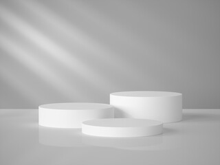 3D Rendering stand podium for mockup product display