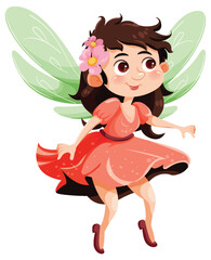 Beautiful fairy cartoon character