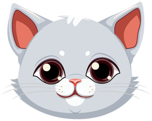Sweet eyed Kitten Cartoon Character